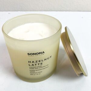 Sonoma Hazelnut Latte 3 Wick Candle 13oz